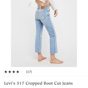 Cropped bootcut Levi jeans